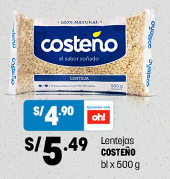Plaza Vea Lentejas COSTEÑO bl x 500g oferta