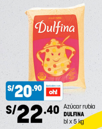Plaza Vea Azúcar Rubia DULFINA bl x 5kg oferta