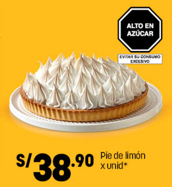 Plaza Vea Pie de Limón x unid oferta
