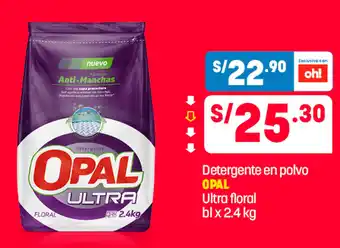 Plaza Vea Detergente en Polvo OPAL Ultra Floral bl x 2.4kg oferta