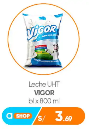 Plaza Vea Leche UHT VIGOR bl x 800ml oferta
