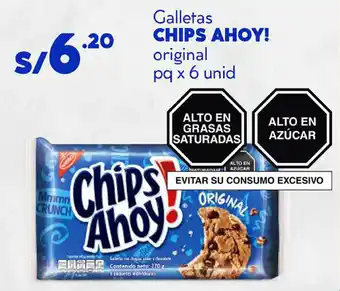 Plaza Vea Galletas CHIPS AHOY Original pq x 6 unid oferta