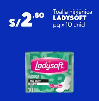 Plaza Vea Toalla Higiénica LADYSOFT pq x 10 unid oferta