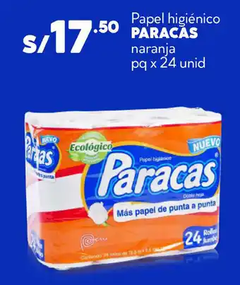 Plaza Vea Papel Higiénico PARACAS naranja pq x 24 unid oferta