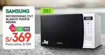 Tottus Microondas 22lt Blanco Puerta Negra SAMSUNG oferta