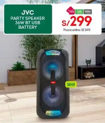 Tottus Party Speaker 36W BT USB Battery JVC oferta