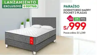 Tottus Dormitorio Nappy Pocket 2 Plazas PARAÍSO oferta