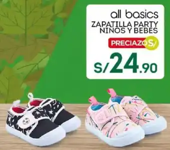 Tottus Zapatilla Party Niños y Bebes ALL BASICS oferta