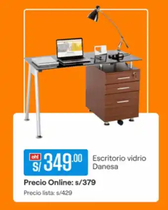 Escritorio Vidrio Danesa