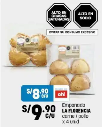 Plaza Vea La Florencia Empanada 4unid oferta