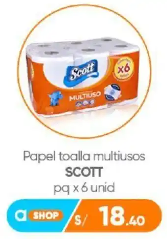 Plaza Vea Scott Papel Toalla Multiusos 6unid oferta