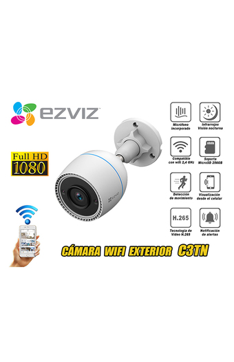 Tiendas EFE Cámara de seguridad ezviz inalámbrica wifi para exterior ct3n full hd 1080p oferta