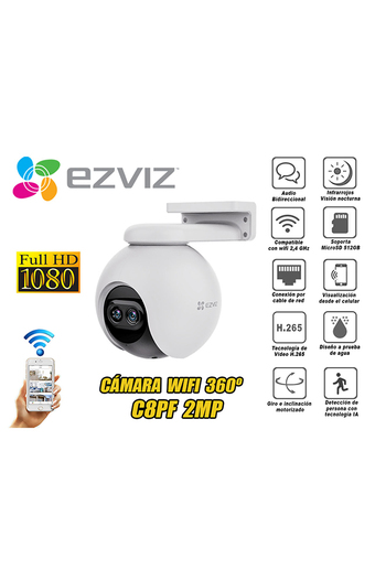 Tiendas EFE Cámara de seguridad ezviz wifi para exterior con lente inteligente c8pf 1.5mp oferta