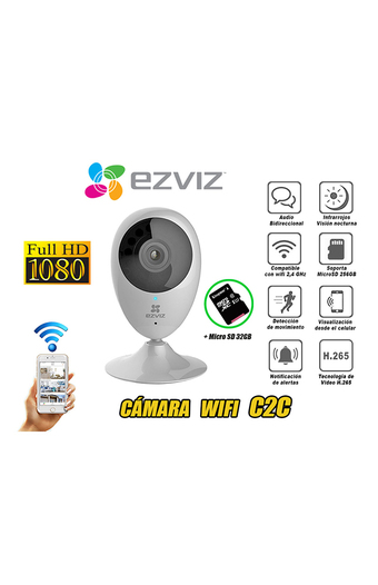 Tiendas EFE Cámara de seguridad ezviz inalámbrica wifi c2c full hd + micro sd 32gb oferta
