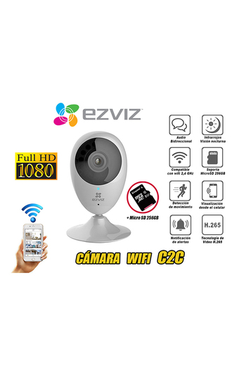Tiendas EFE Cámara de seguridad ezviz inalámbrica wifi c2c full hd + micro sd 256gb oferta