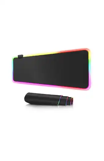 Tiendas EFE Mouse pad gamer con luces led 35x2cm oferta