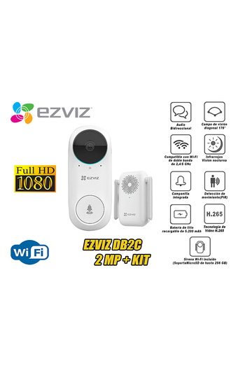Tiendas EFE Kit ezviz inalámbrico wifi full hd db2 + tímbre oferta