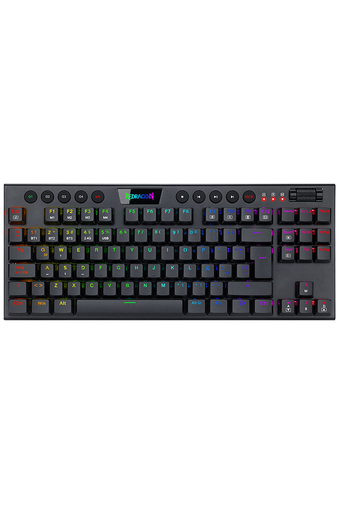 Tiendas EFE Teclado gamer redragon inalámbrico mecánico rgb tenkeyless switch rojo horus k621 oferta
