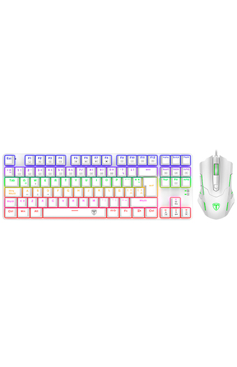 Tiendas EFE Kit gamer t-dagger teclado bora blanco+ mouse brigadier oferta