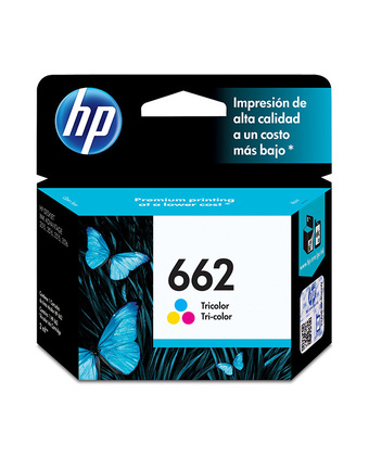 Tiendas EFE Cartucho de tinta hp 662 tricolor original cz104al oferta