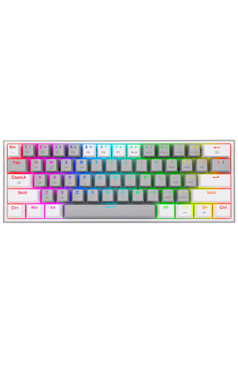 Tiendas EFE Teclado gamer redragon inalámbrico rgb fizz pro k616 gris y blanco oferta