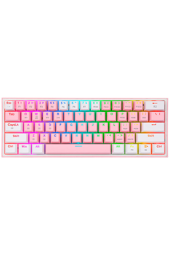 Tiendas EFE Teclado gamer redragon inalámbrico rgb fizz pro k616 rosado y blanco oferta