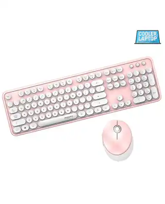 Tiendas EFE Kit teclado y mouse inalámbrico mofii rosado pastel oferta