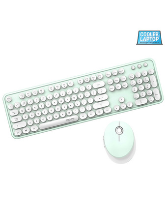 Tiendas EFE Kit teclado y mouse inalámbrico mofii verde agua oferta