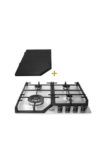 Tiendas EFE Cocina empotrable inoxidable sole 4 hornillas 60cm 3120solco063 s-collection oferta