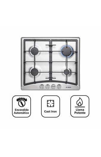 Tiendas EFE Encimera a gas inoxidable bosch 60cm oferta