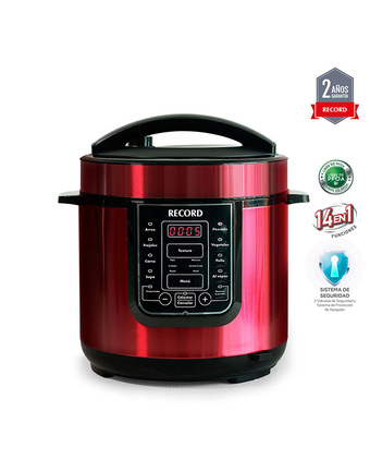 Tiendas EFE Olla arrocera record 6lt multifuncional rojo oferta