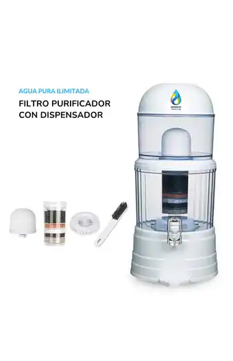 Tiendas EFE Filtro purificador de agua con dispensador 18lt waterpro oferta