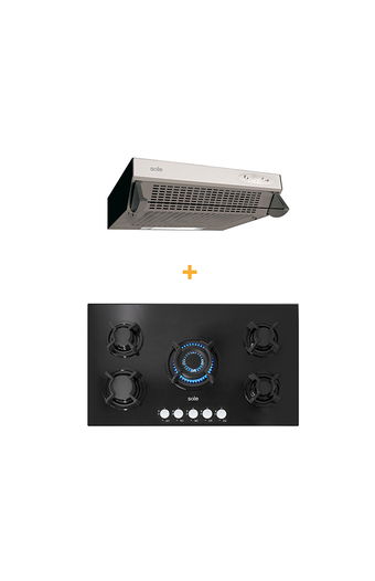 Tiendas EFE Combo sole encimera 5 hornillas solco033 + campana tradicional ture10go oferta