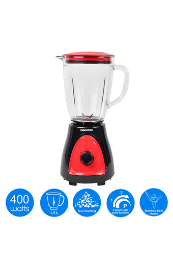 Tiendas EFE Licuadora daewoo 1.5lt 2v dbl-1008c roja y negra oferta