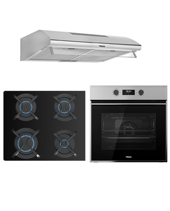 Tiendas EFE Tricombo teka cocina empotrable gbc 64003 kib + campana tradicional cl610 + horno hsb 635 oferta