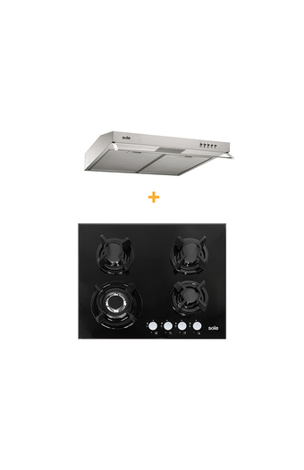 Tiendas EFE Combo sole encimera 4 hornillas solco034 + campana tradicional ture15co oferta