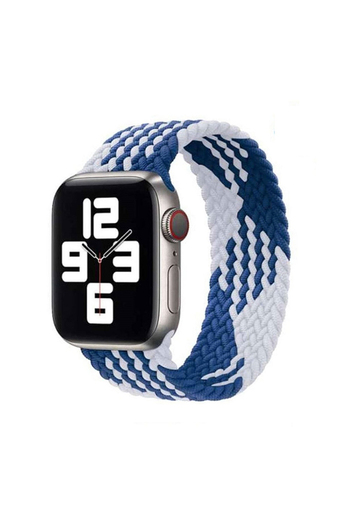 Tiendas EFE Correa para apple watch 42mm / 44mm / 45mm nylon trenzado talla m azul y blanco oferta