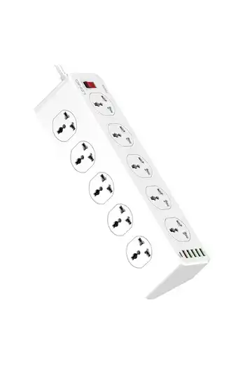 Tiendas EFE Supresor de picos 10 tomas 6 usb ldnio oferta
