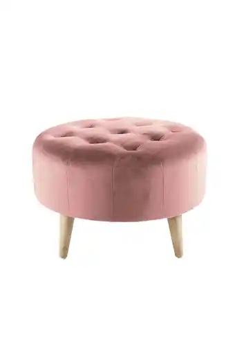 Tiendas EFE Puff home premium lily capitoneado rosado oferta