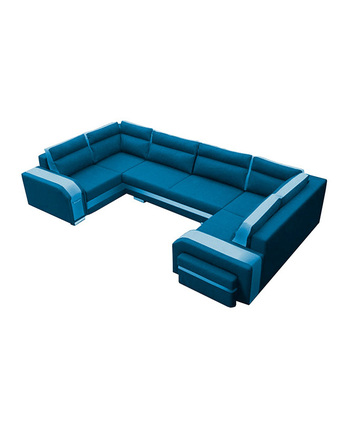 Tiendas EFE Seccional home premium + puff home premium anastasia azul oferta