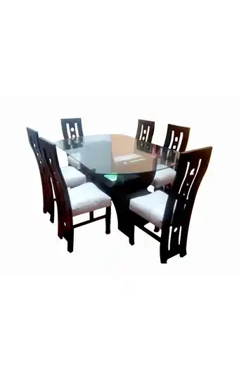 Tiendas EFE Juego de comedor decohome guaira + 6 sillas oferta