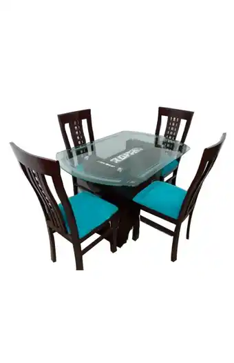 Tiendas EFE Juego de comedor decohome dimar + 4 sillas oferta
