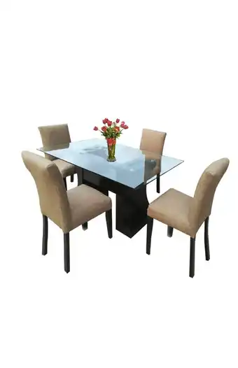 Tiendas EFE Comedor decohome churuata + 4 sillas oferta