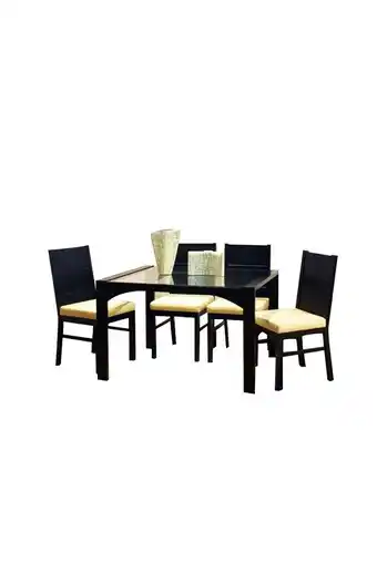 Tiendas EFE Comedor decohome fest + 4 sillas argent oferta