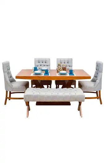 Tiendas EFE Juego de comedor falotih 6 sillas giordano oferta