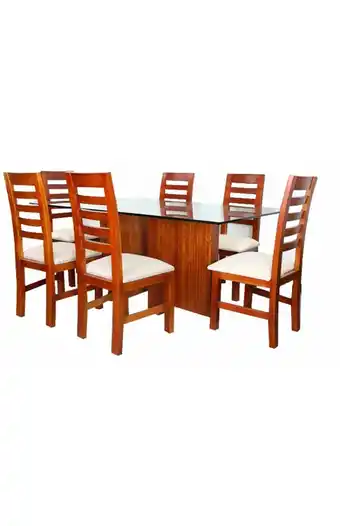 Tiendas EFE Juego de comedor falotih 6 sillas frances oferta