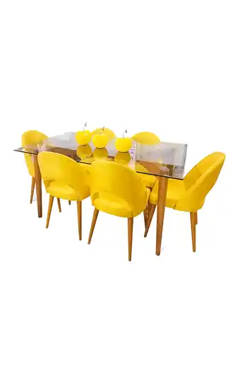 Tiendas EFE Juego de comedor falotih 6 sillas perez oferta