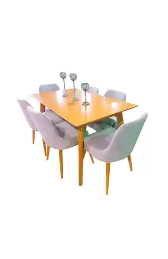 Tiendas EFE Juego de comedor falotih 6 sillas yangali oferta