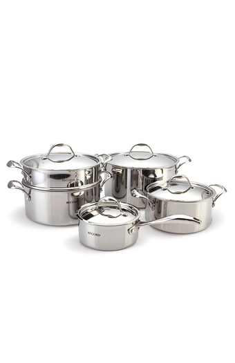 Tiendas EFE Juego de ollas de acero inoxidable de 9pzs record piaccere oferta