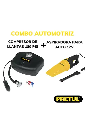 Tiendas EFE Compresor llantas y aspiradora pretul oferta